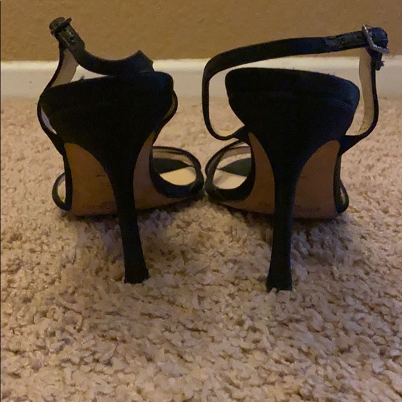 Jimmy Choo India Black Satin Heels Size 38 1/2 - Picture 5 of 5